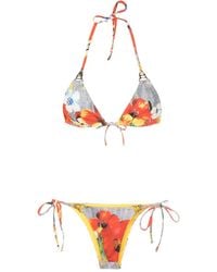 Amir Slama - Hibiscus-Print Bikini Set - Lyst