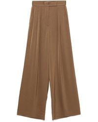 Alex Perry - Double-Pleat Satin Trousers - Lyst