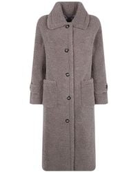 Betta Corradi - Button-Up Teddy Coat - Lyst