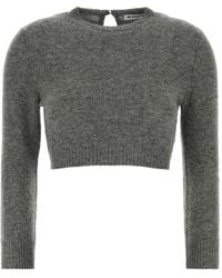 Jil Sander - Cropped Ribbed-Knit Sweater - Lyst