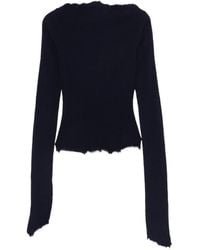 Marc Le Bihan - T-Shirt À Manches Longues Et À Bords Francs - Lyst