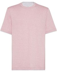 Brunello Cucinelli - Camiseta de tejido jersey - Lyst
