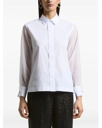 Peserico - Sheer-Sleeve Shirt - Lyst