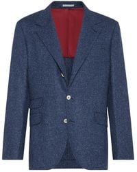 Brunello Cucinelli - Buttoned Flap Pocket Blazer - Lyst