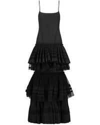 Blumarine - Pleated Tiered Maxi Dress - Lyst