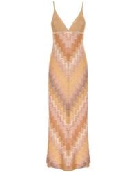 Missoni - V-Neck Midi Dress - Lyst