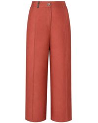 Peserico - Wide-Leg Tailored Trousers - Lyst