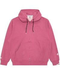Aape By A Bathing Ape - Felpa Con Cappuccio, Zip E Logo - Lyst