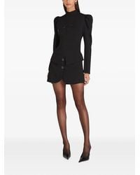 Violante Nessi - Sculptural-Neckline Button-Embellished Mini Dress - Lyst