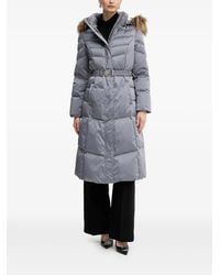 Guess - Marina Faux-Fur Hooded Belted Coat - Lyst