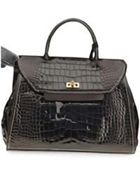 VISONA - Ornella Croc-Effect Tote Bag - Lyst