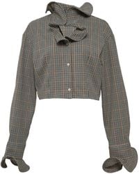MSGM - Ruffled Collar Blouse - Lyst
