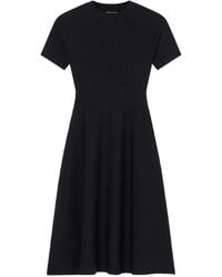 Emporio Armani - Midi Dress With Flared Skirt - Lyst