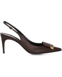 Sergio Rossi - Sr Evolv Plaque-Detail Pointed-Toe Slingback Pumps - Lyst