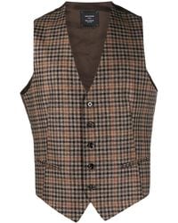 Tagliatore - Shepherd's-Check Virgin-Wool Waistcoat - Lyst