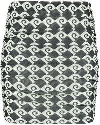Nanushka - Geometric-Print Mini Skirt - Lyst