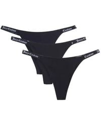 Juicy Couture - Logo-Waistband Thongs (Set Of Three) - Lyst