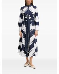 Joseph Ribkoff - Striped Belted Midi Dress - Lyst