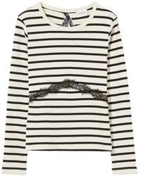 Claudie Pierlot - Breton Lace T-Shirt - Lyst