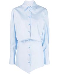 The Attico - Robe-Chemise Silvye Courte En Soie - Lyst