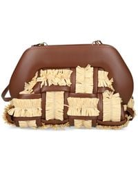 THEMOIRÈ - Raffia Satchel Crossbody Bag - Lyst
