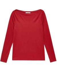 Maliparmi - Plane Poly Long-Sleeve Boat-Neck T-Shirt - Lyst