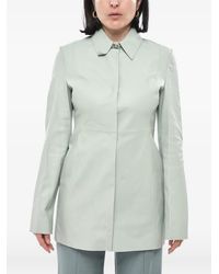 Off-White c/o Virgil Abloh - Long-Sleeve Leather Shirt - Lyst