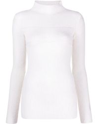 MSGM - Mock-Neck Knitted Top - Lyst