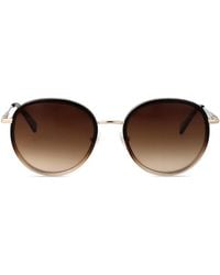 Longchamp - Zonnebril Met Rond Montuur - Lyst