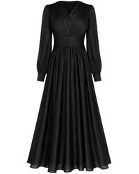 Guess - Robe Longue Helene À Design Plissé - Lyst