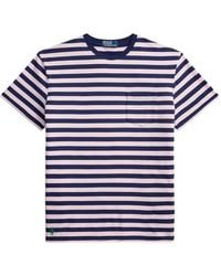 Polo Ralph Lauren - Striped Patch-Pocket Jersey T-Shirt - Lyst