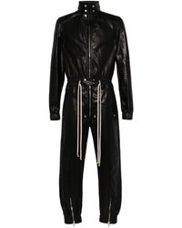 Rick Owens - Tapered-leg Leather Jumpsuit - Lyst