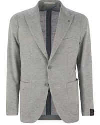 Tagliatore - Cotton, Silk And Stretch Wool Jacket - Lyst