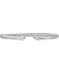 David Yurman - Sterling Cablespira Diamond Bracelet (4Mm) - Lyst