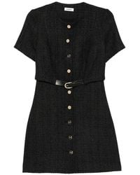 Sandro - Belted Button-Front Mini Dress - Lyst