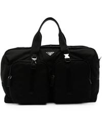 Prada - Re-Nylon Logo-Plaque Luggage Bag - Lyst