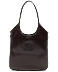 Miu Miu - Ivy Logo-Embossed Leather Shoulder Bag - Lyst