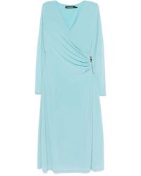 Karl Lagerfeld - Zip-Detail Wrap Dress - Lyst