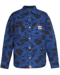 A Bathing Ape - 1St Camo Camouflage Logo-Patch Shirt - Lyst