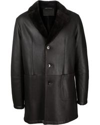DESA NINETEENSEVENTYTWO - Single-Breasted Leather Coat - Lyst