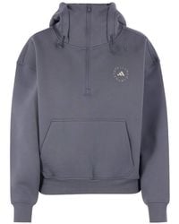 adidas By Stella McCartney - Logo-Print Half-Zip Hoodie - Lyst