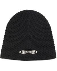 Stussy - Textured-Knit Beanie Hat - Lyst