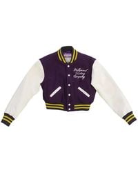 HTC - College Logo-Embroidered Varsity Jacket - Lyst