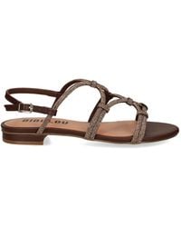 Bibi Lou - Quail Crystal-Embellished Flat Sandals - Lyst