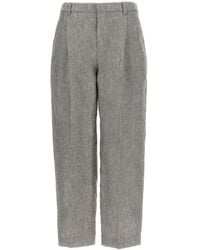 Brunello Cucinelli - Walnussbraune Hose Mit Taschen - Lyst