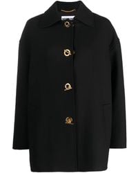 Moschino - Virgin Wool-Blend Coat - Lyst