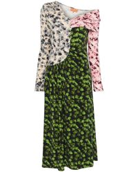 Stine Goya - One-Shoulder Long-Sleeves Midi Dress - Lyst