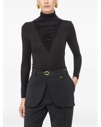 Nissa - Lyocell-Wool-Blend Turtleneck Top - Lyst