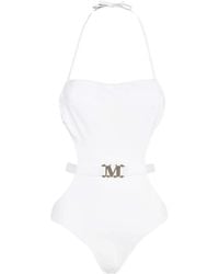 Max Mara - Bañador con placa del logo - Lyst