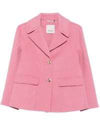 Max Mara - Button-Fastening Notched-Lapel Jacket - Lyst